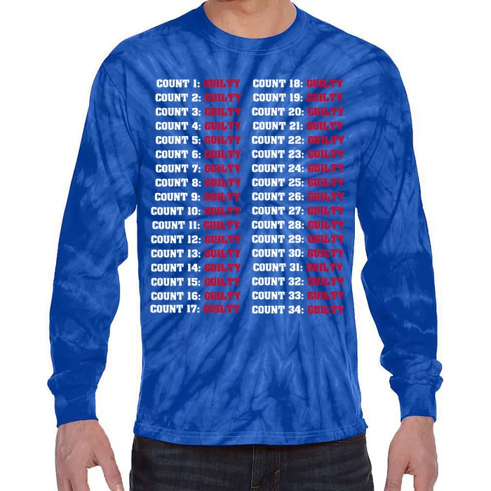 34 Counts Guilty Tie-Dye Long Sleeve Shirt