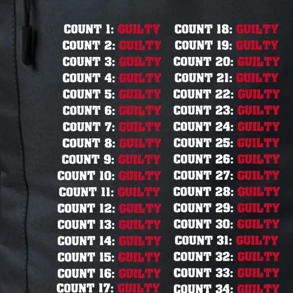 34 Counts Guilty Daily Commute Backpack