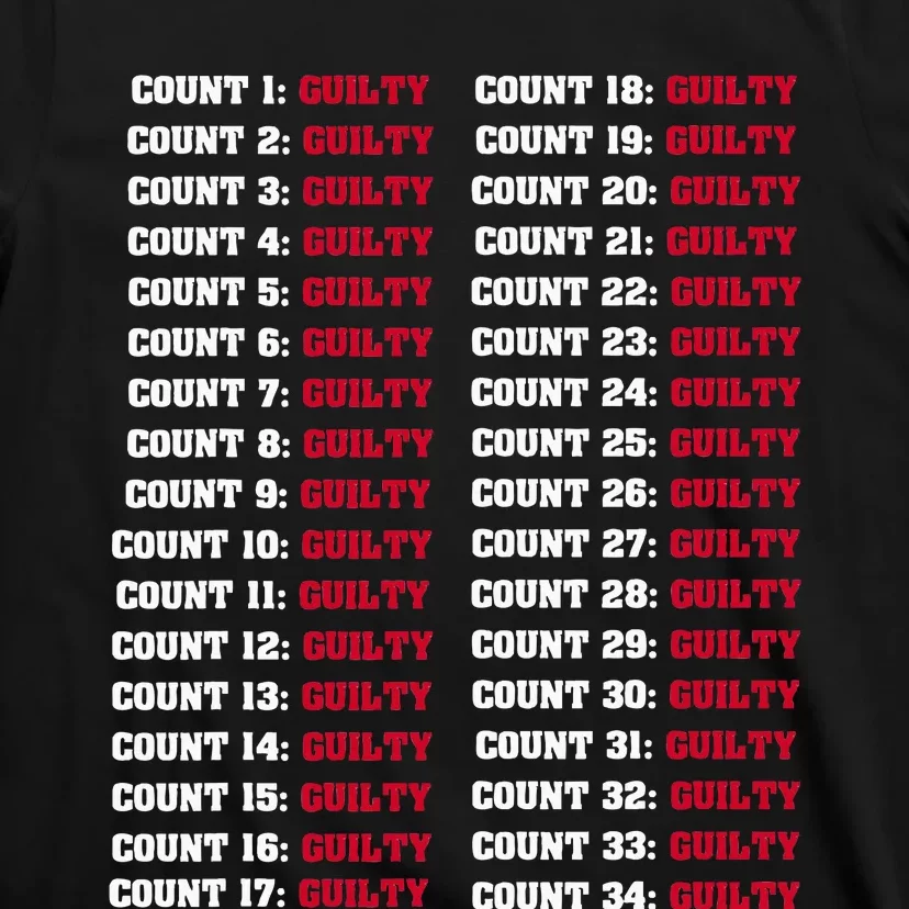 34 Counts Guilty Design T-Shirt