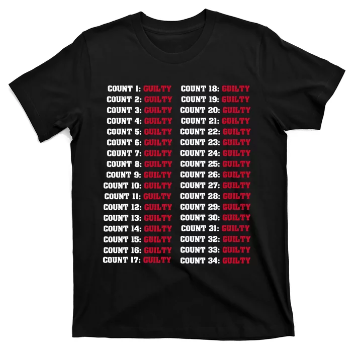 34 Counts Guilty Design T-Shirt