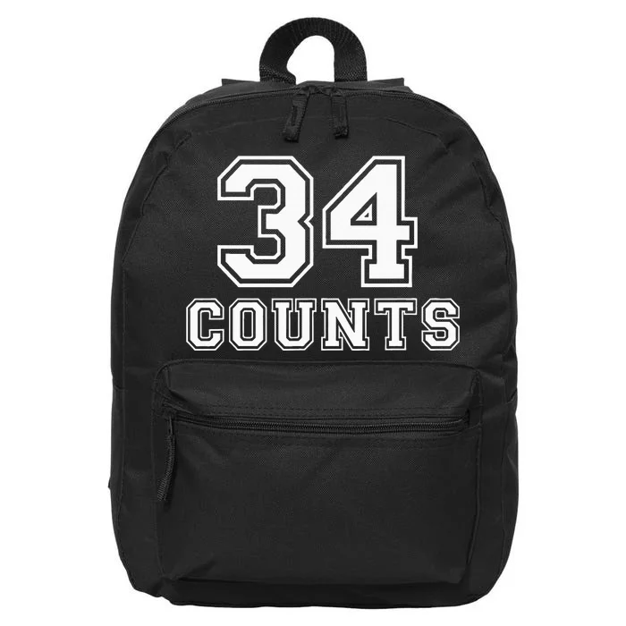 34 Counts President Donald Trump Team Biden Finally! Meme 16 in Basic Backpack