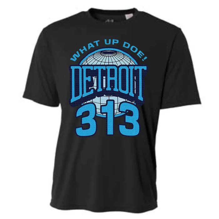 313 Detroit Area Code What Up Doe Hometown Cooling Performance Crew T-Shirt