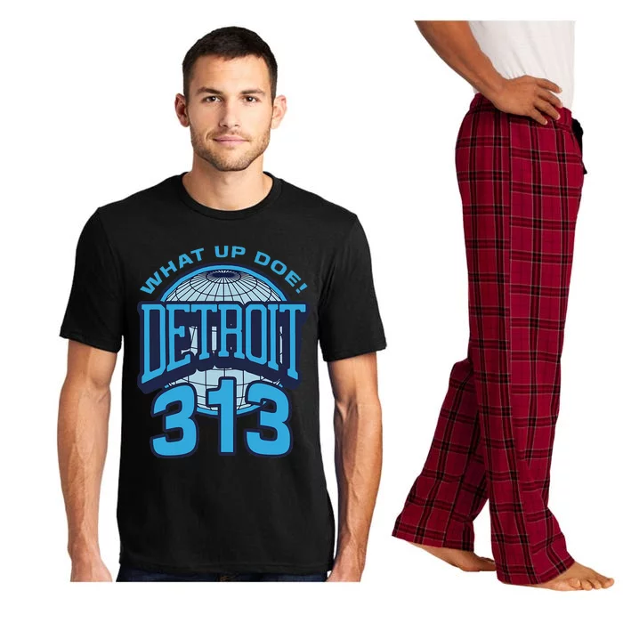 313 Detroit Area Code What Up Doe Hometown Pajama Set