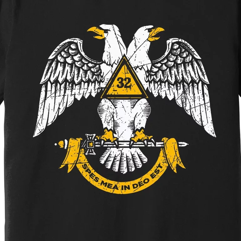 32nd Degree Masonic Scottish Rite Wings Down Premium T-Shirt