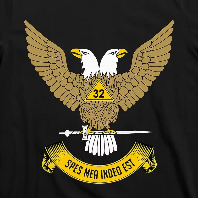 32nd Degree Mason Scottish Rite Wings Up Doubleheaded Eagle T-Shirt