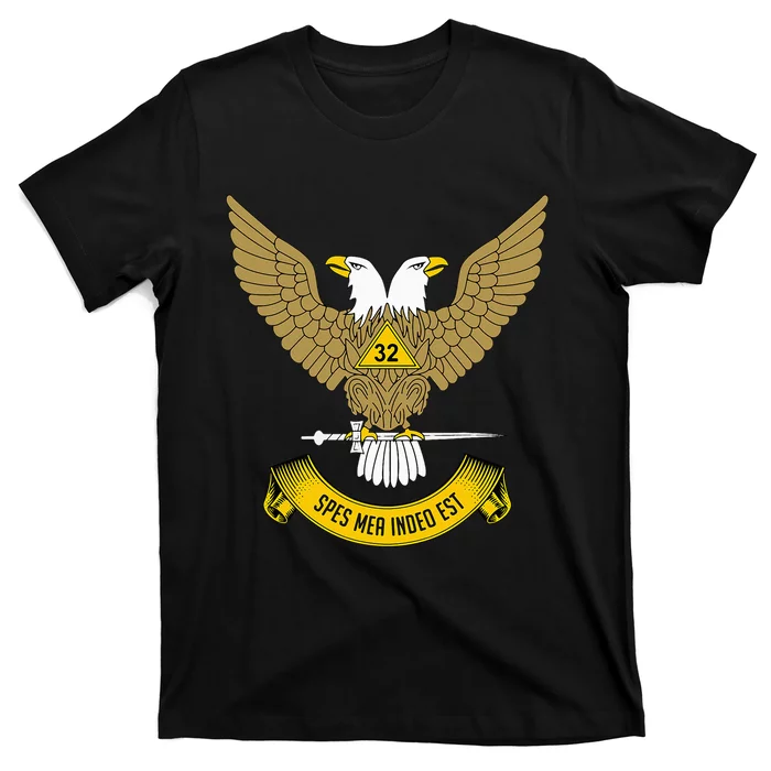 32nd Degree Mason Scottish Rite Wings Up Doubleheaded Eagle T-Shirt