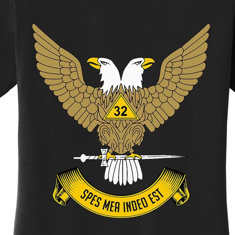 32nd Degree Mason Scottish Rite Wings Up Doubleheaded Eagle Women's T-Shirt