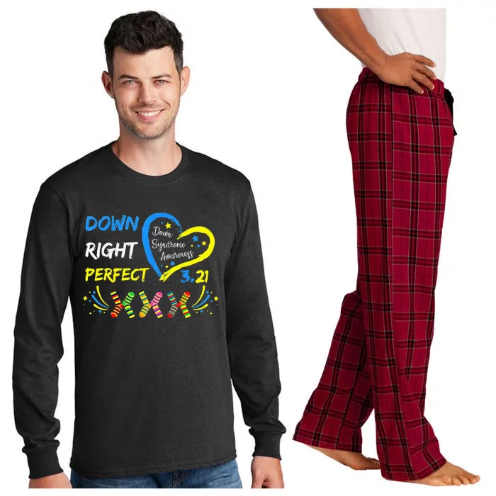 321 Down Right Perfect Socks Down Syndrome Awareness Long Sleeve Pajama Set