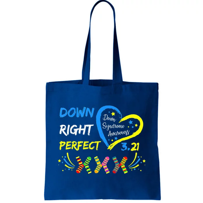 321 Down Right Perfect Socks Down Syndrome Awareness Tote Bag