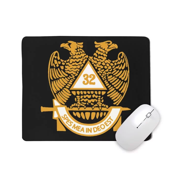 32nd Degree Scottish Rite Wings Down Double Headed Eagle Mousepad