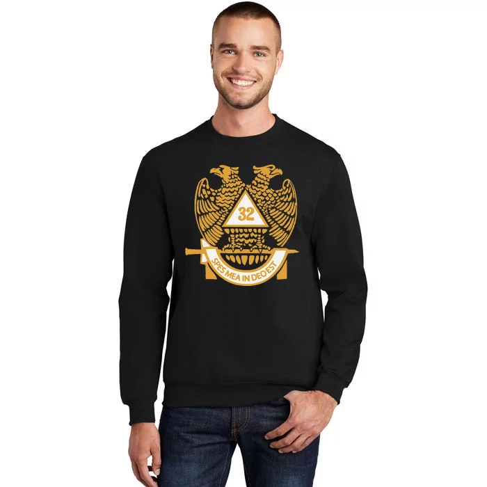 32nd Degree Scottish Rite Wings Down Double Headed Eagle Tall Sweatshirt