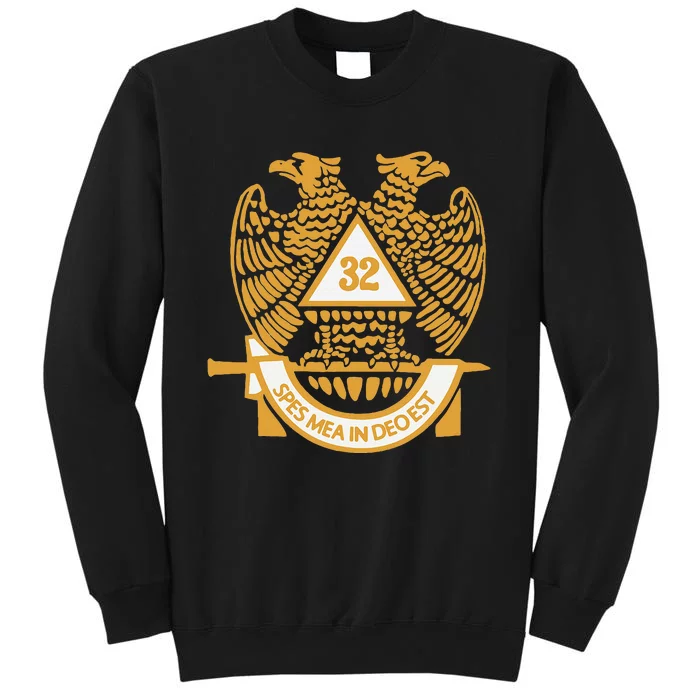 32nd Degree Scottish Rite Wings Down Double Headed Eagle Tall Sweatshirt