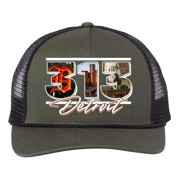 313 Detroit Urban Spirit Retro Rope Trucker Hat Cap