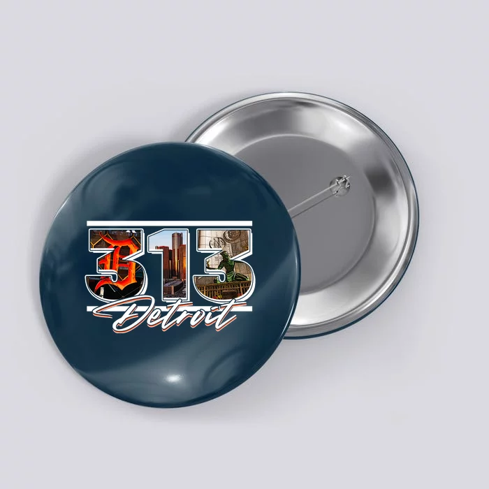 313 Detroit Urban Spirit Button