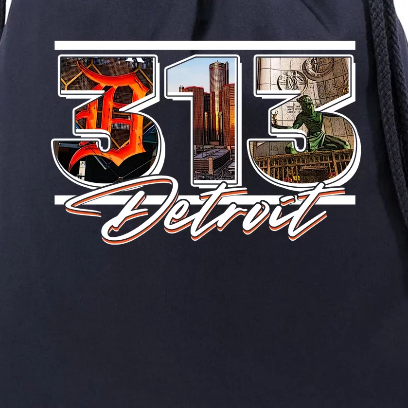 313 Detroit Urban Spirit Drawstring Bag