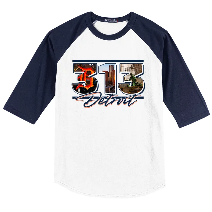 313 Detroit Urban Spirit Baseball Sleeve Shirt