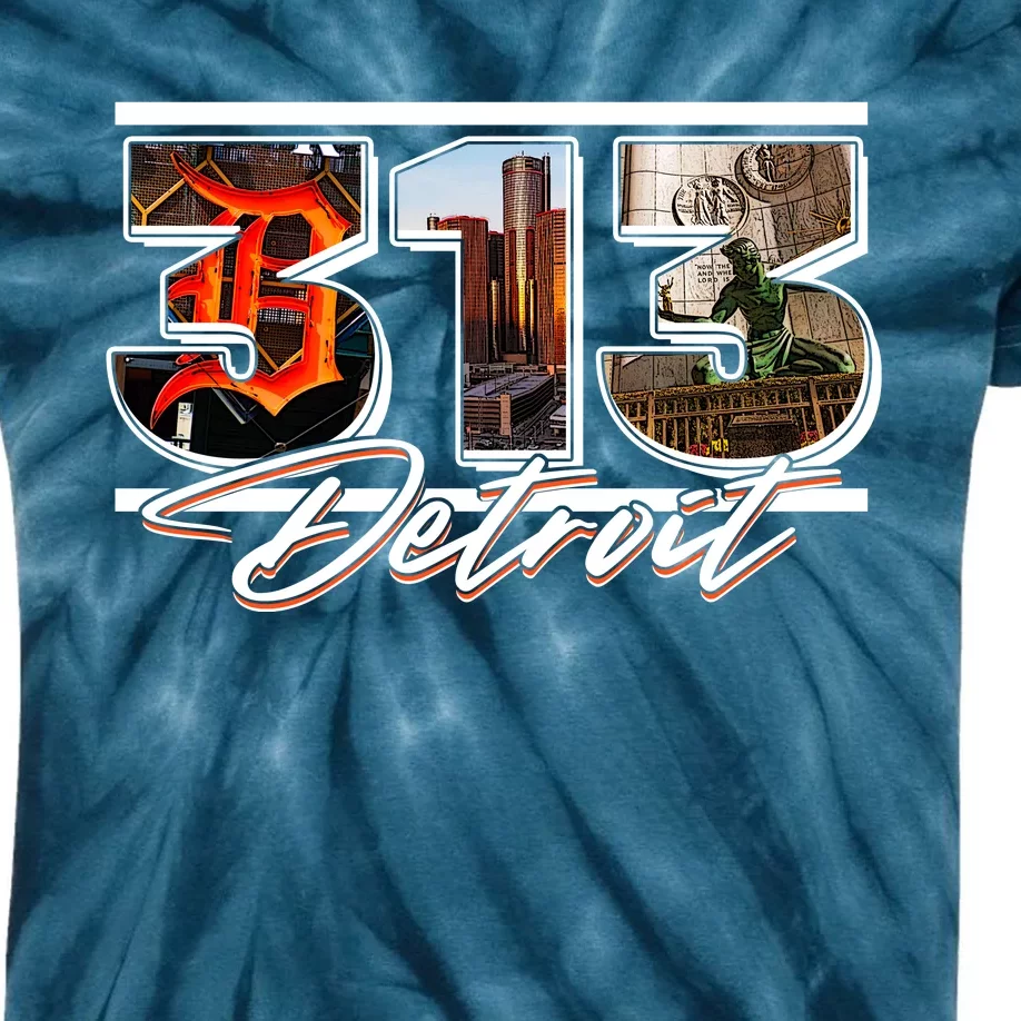 313 Detroit Urban Spirit Kids Tie-Dye T-Shirt