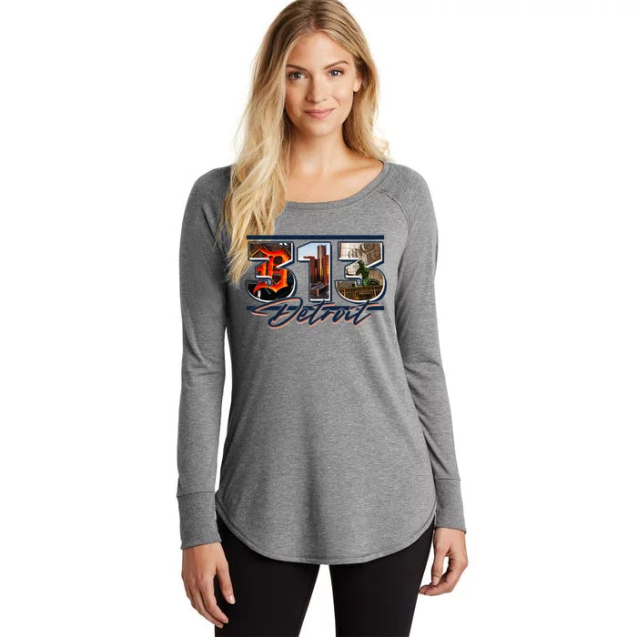 313 Detroit Urban Spirit Women's Perfect Tri Tunic Long Sleeve Shirt