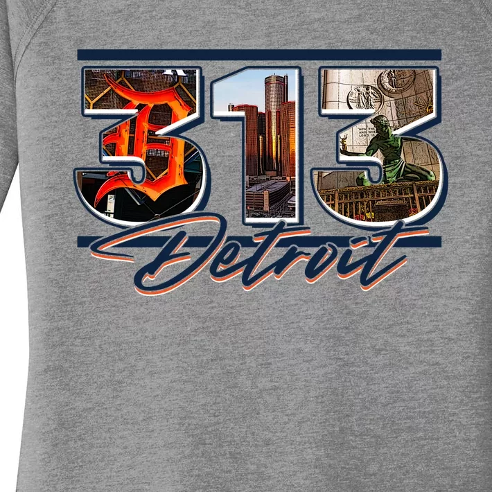 313 Detroit Urban Spirit Women's Perfect Tri Tunic Long Sleeve Shirt