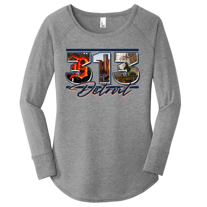 313 Detroit Urban Spirit Women's Perfect Tri Tunic Long Sleeve Shirt