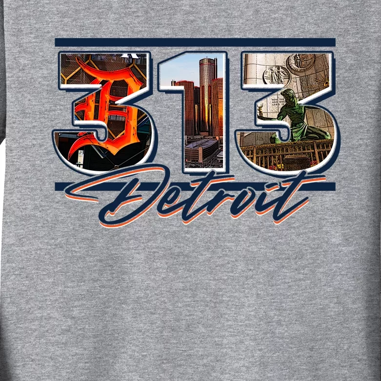 313 Detroit Urban Spirit Kids Long Sleeve Shirt