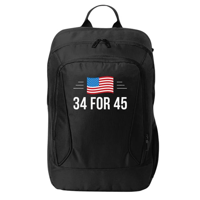 34 For 45 Trump Guilty 34 Times City Backpack