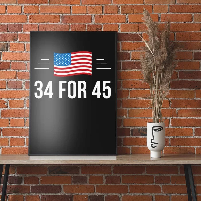 34 For 45 Trump Guilty 34 Times Poster