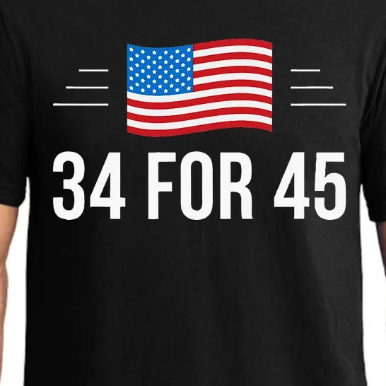 34 For 45 Trump Guilty 34 Times Pajama Set