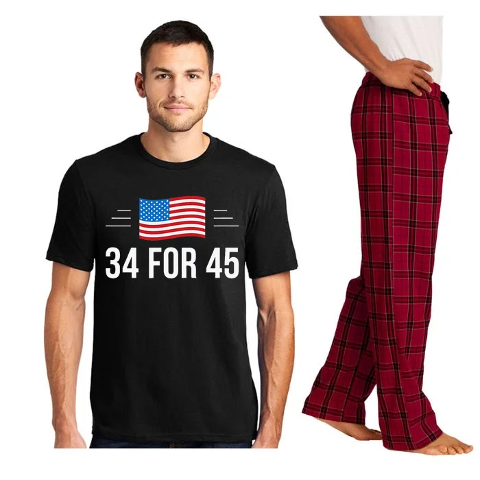 34 For 45 Trump Guilty 34 Times Pajama Set