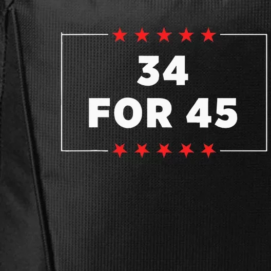 34 For 45 Trump Convicted City Backpack