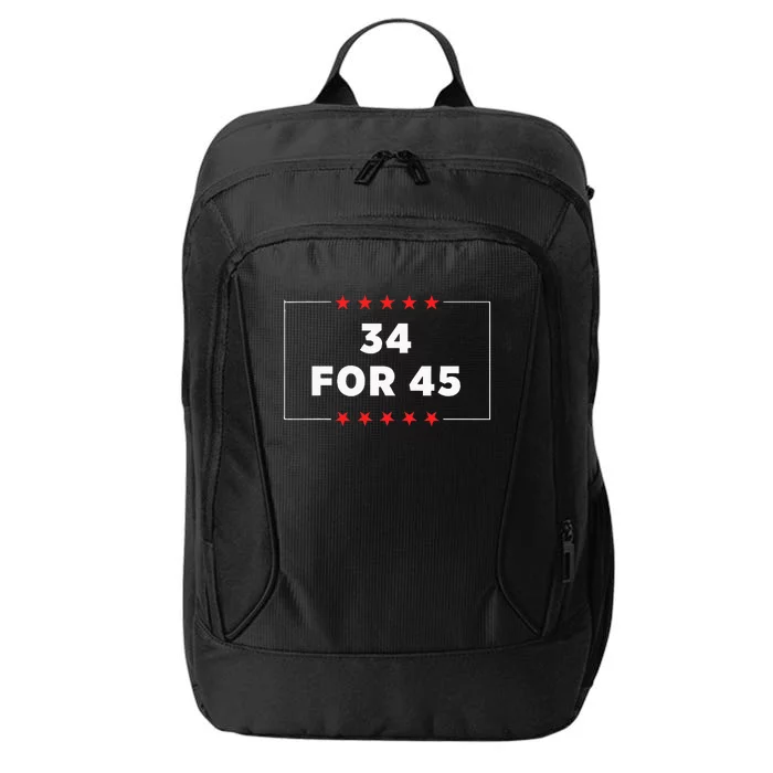 34 For 45 Trump Convicted City Backpack