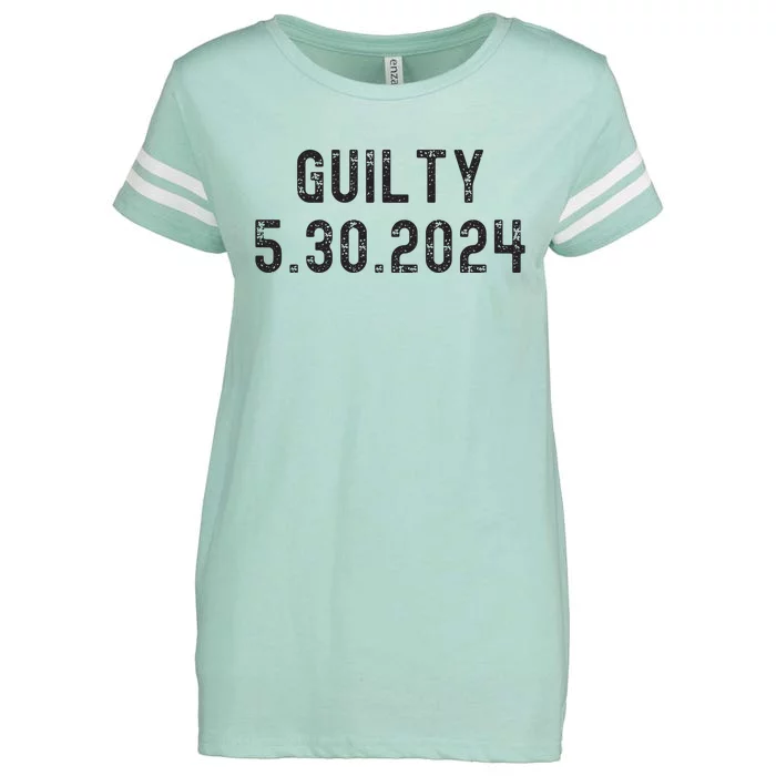 34 Felony Counts Trump Guilty Verdict Enza Ladies Jersey Football T-Shirt