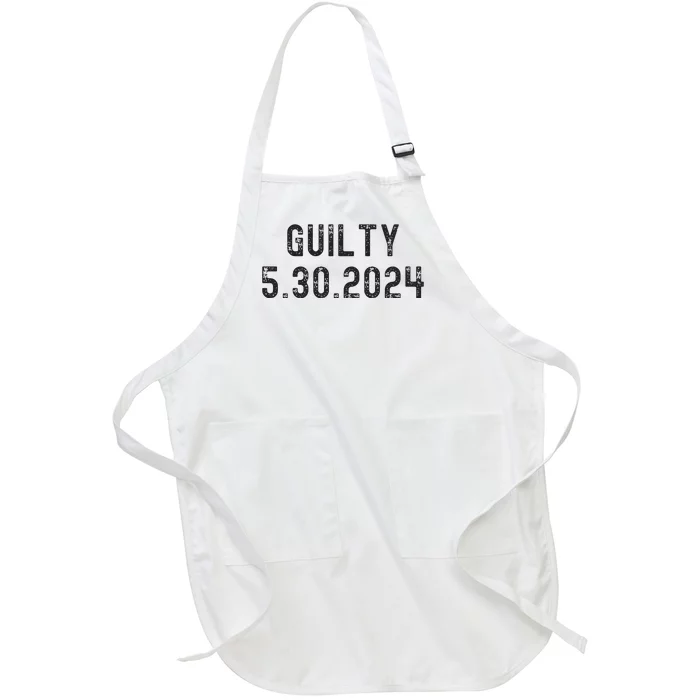 34 Felony Counts Trump Guilty Verdict Full-Length Apron With Pocket