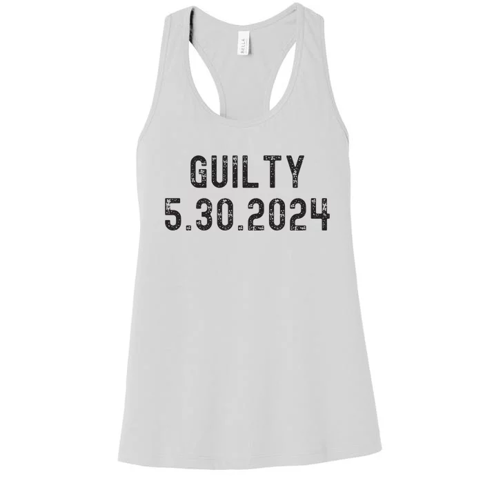 34 Felony Counts Trump Guilty Verdict Women's Racerback Tank