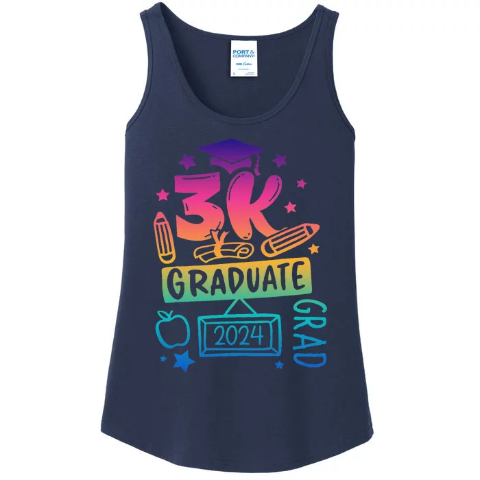 3k Graduate 2024 Funny 3k Kindergarten Graduation Ladies Essential Tank