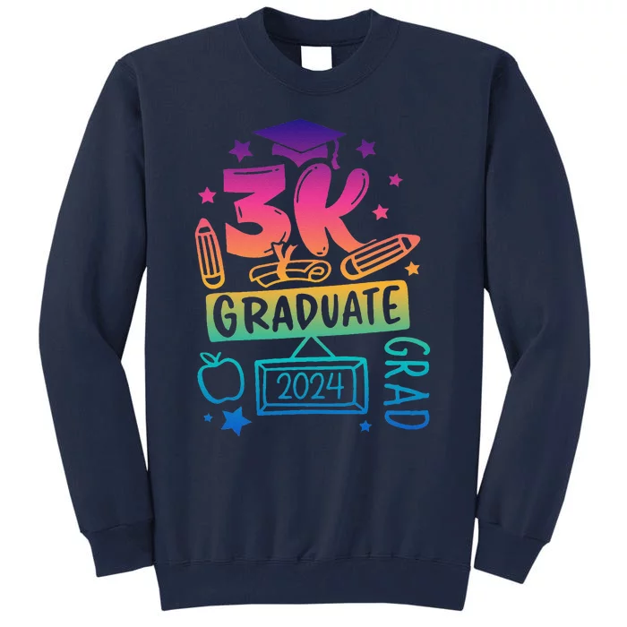 3k Graduate 2024 Funny 3k Kindergarten Graduation Tall Sweatshirt