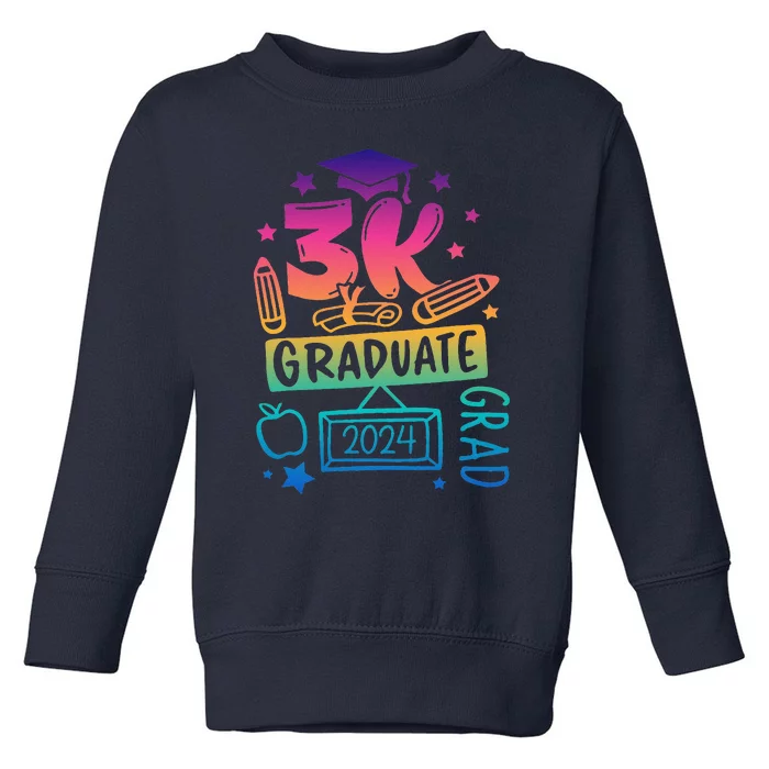 3k Graduate 2024 Funny 3k Kindergarten Graduation Toddler Sweatshirt