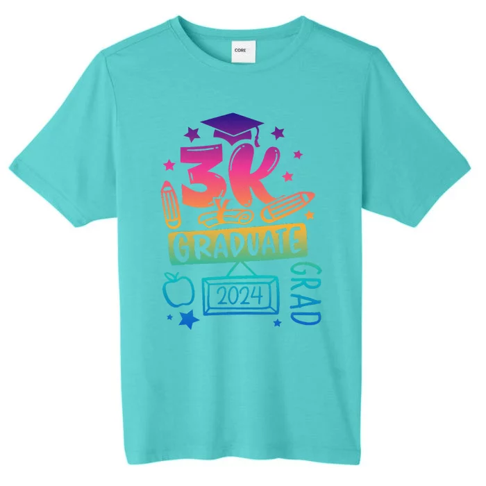 3k Graduate 2024 Funny 3k Kindergarten Graduation ChromaSoft Performance T-Shirt