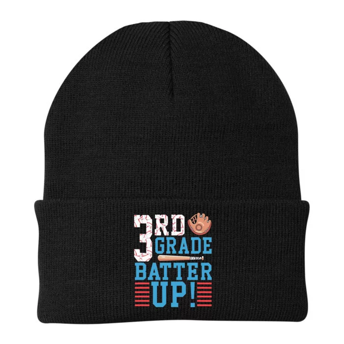 3rd Grade Back To School 3rd Grade Batter Up Baseball Knit Cap Winter Beanie