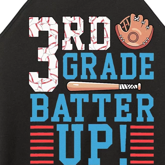 3rd Grade Back To School 3rd Grade Batter Up Baseball Women’s Perfect Tri Rocker Tank