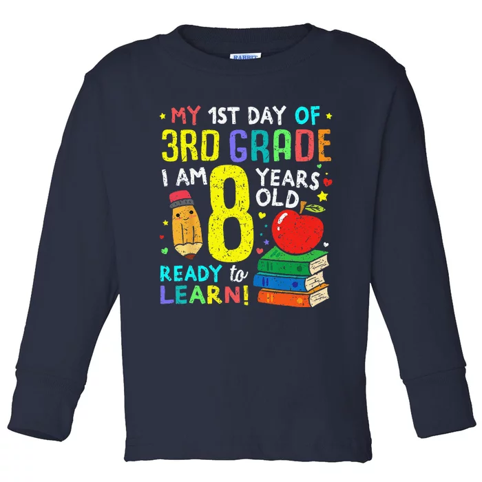 3rd Grade Back To First Day Of School Gift Toddler Long Sleeve Shirt