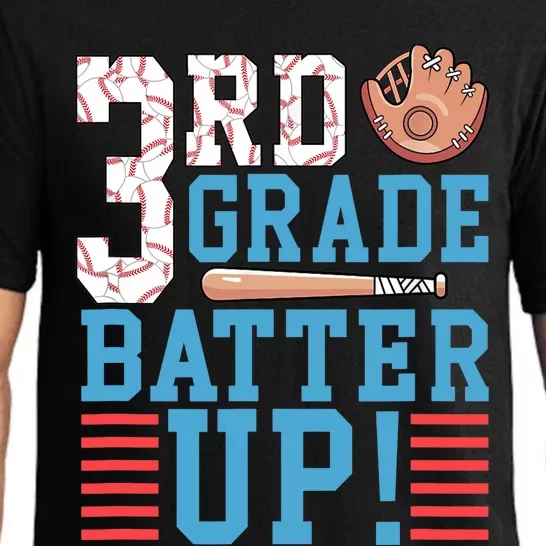 3rd Grade Back To School 3rd Grade Batter Up Baseball Pajama Set