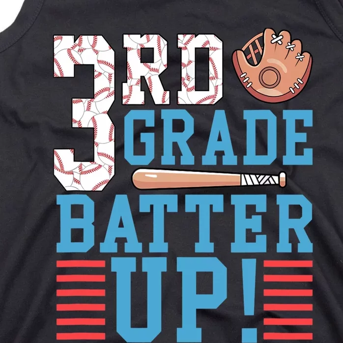 3rd Grade Back To School 3rd Grade Batter Up Baseball Tank Top