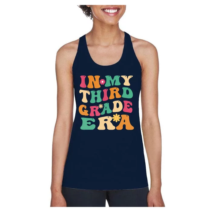 3rd Grade Back To School Retro In My Third Grade Era Teacher Women's Racerback Tank