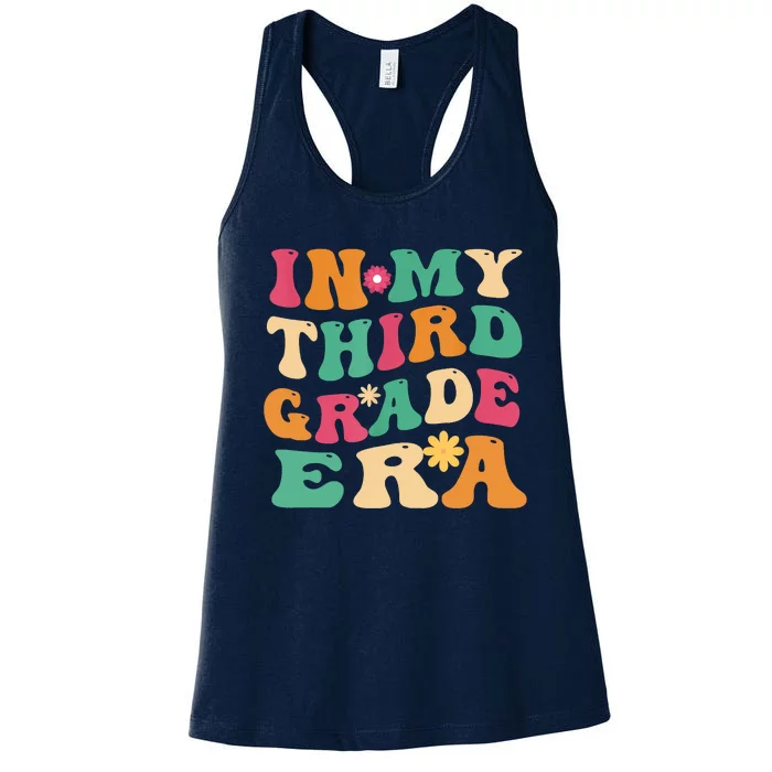 3rd Grade Back To School Retro In My Third Grade Era Teacher Women's Racerback Tank