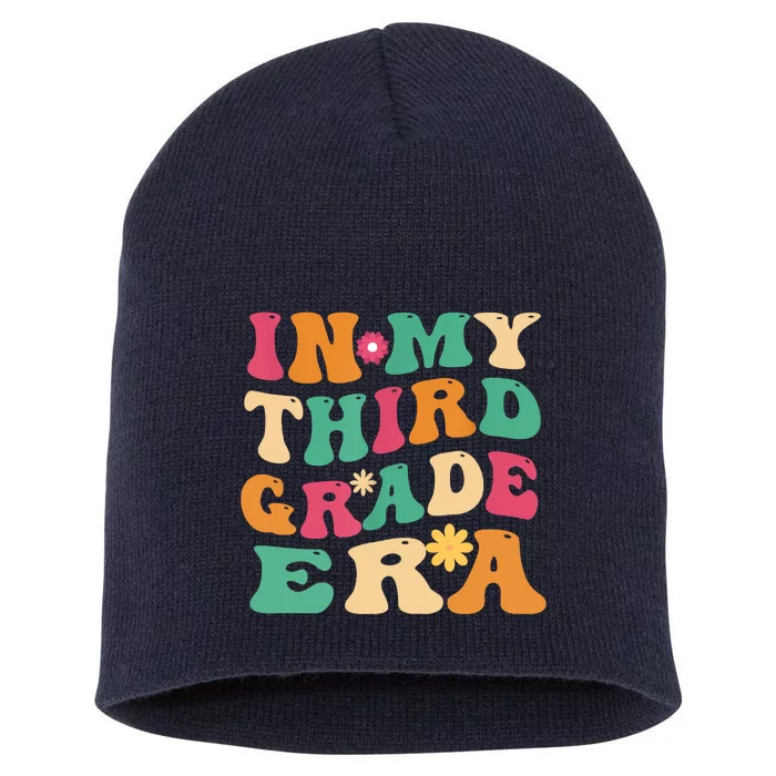 3rd Grade Back To School Retro In My Third Grade Era Teacher Short Acrylic Beanie