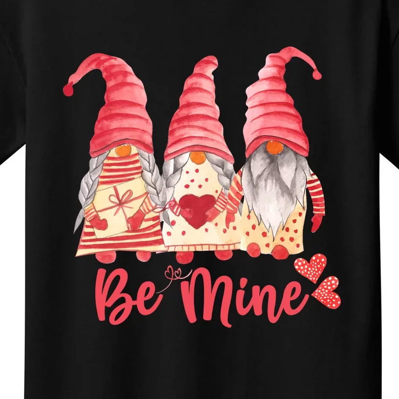 3 Gnomies Be Mine Gift For Valentine Day Kids T-Shirt