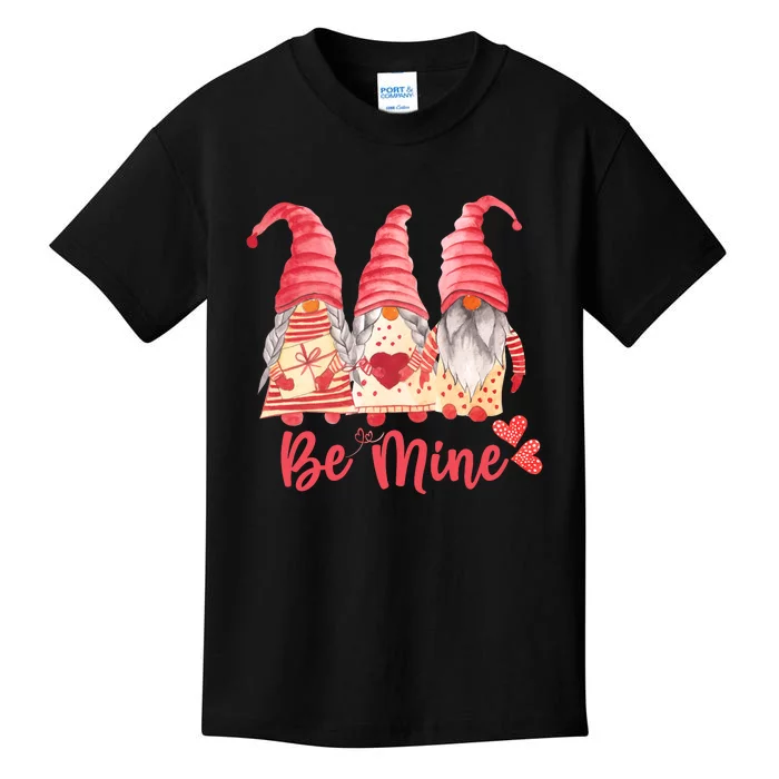 3 Gnomies Be Mine Gift For Valentine Day Kids T-Shirt