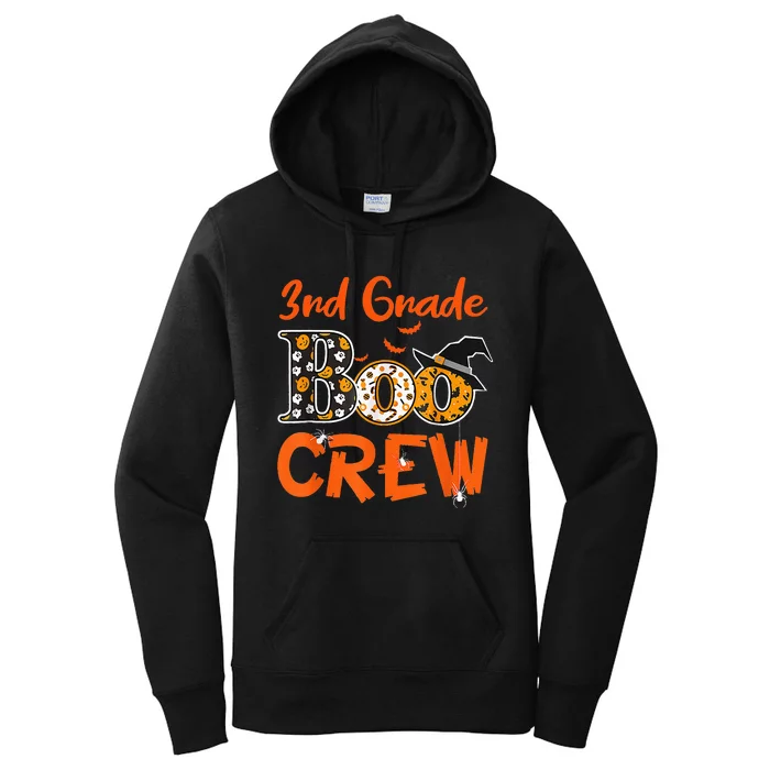 3rd Grade Boo Crew Halloween Gifts Teachers Students Costume Women's Pullover Hoodie