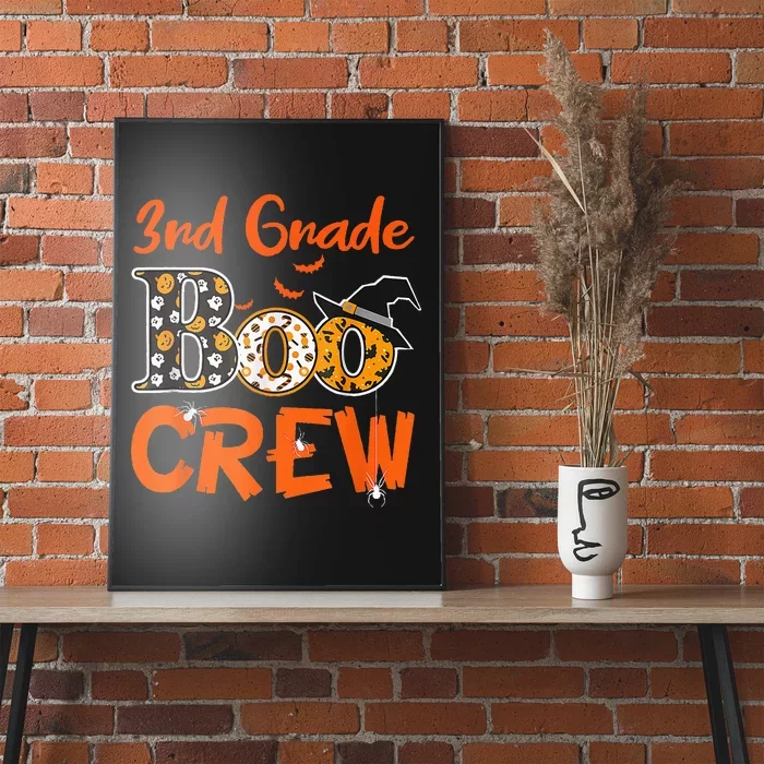 3rd Grade Boo Crew Halloween Gifts Teachers Students Costume Poster